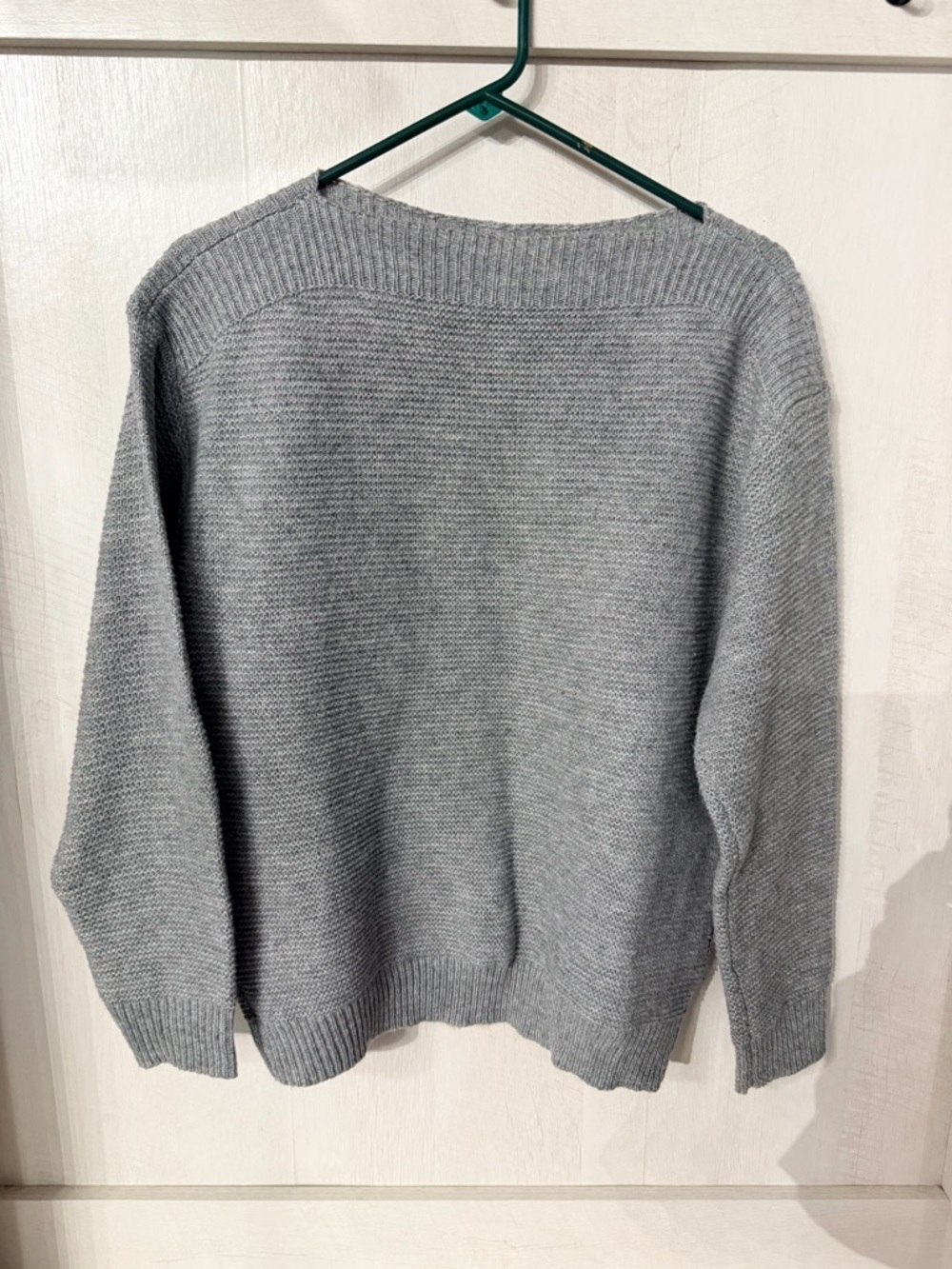 SHEIN Light Grey Crewneck Ribbed Sweater